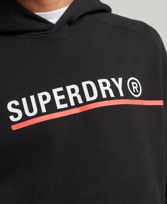 Superdry hanorac grafic code tech îmbrăcăminte negru bărbați JX0Z5059