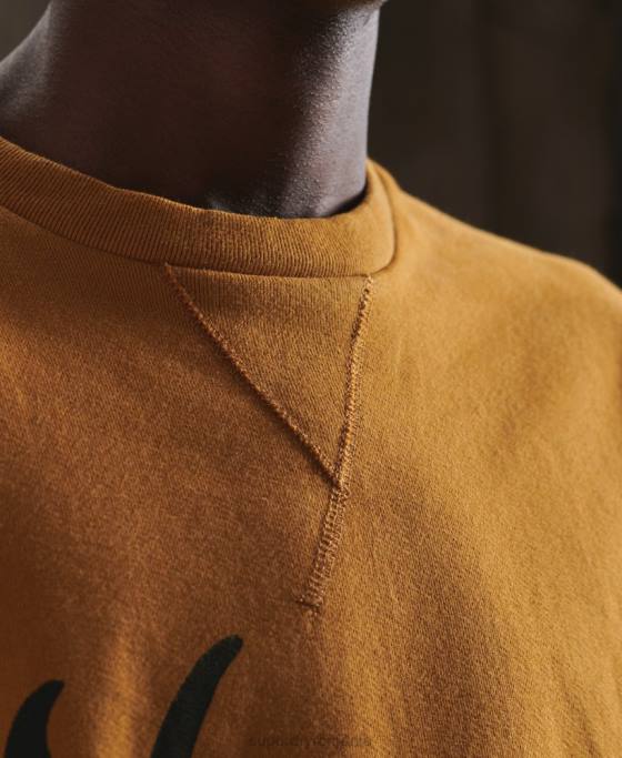 Superdry hanorac grafic uscat ediție limitată îmbrăcăminte galben bărbați JX0Z5235