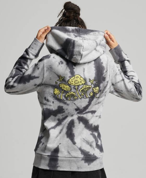 Superdry hanorac grafic woodland îmbrăcăminte gri femei JX0Z6020