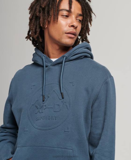 Superdry hanorac grafic xp-d loose crew îmbrăcăminte albastru inchis bărbați JX0Z717