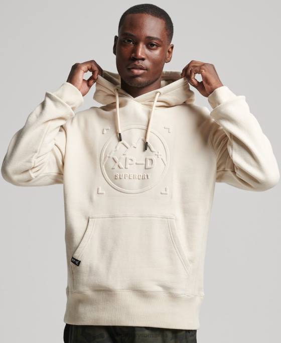 Superdry hanorac grafic xp-d loose crew îmbrăcăminte cremă bărbați JX0Z5099