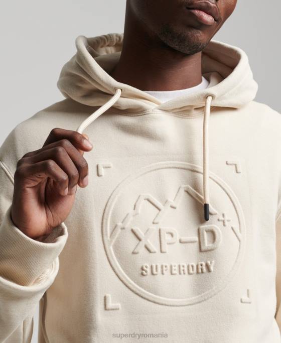 Superdry hanorac grafic xp-d loose crew îmbrăcăminte cremă bărbați JX0Z5099
