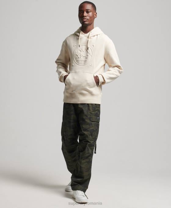 Superdry hanorac grafic xp-d loose crew îmbrăcăminte cremă bărbați JX0Z5099