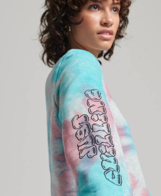 Superdry hanorac grafic în pădure îmbrăcăminte gri femei JX0Z3340