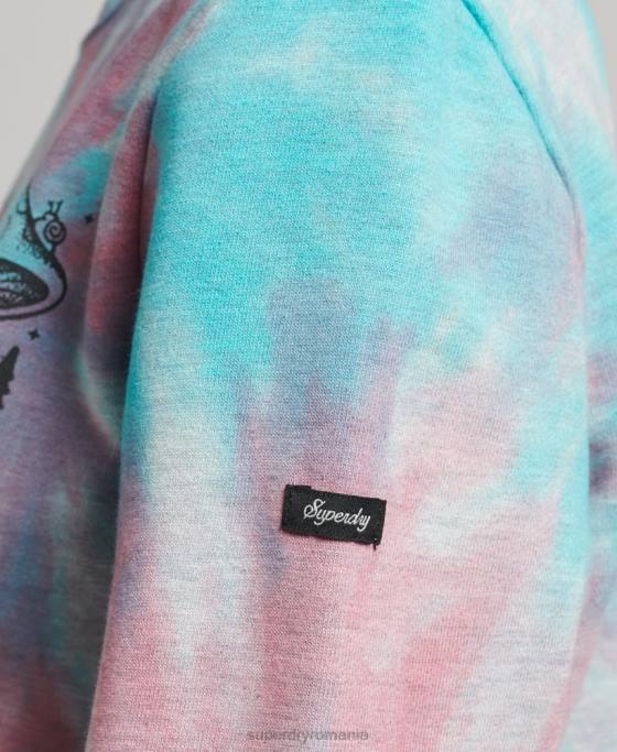 Superdry hanorac grafic în pădure îmbrăcăminte gri femei JX0Z3340