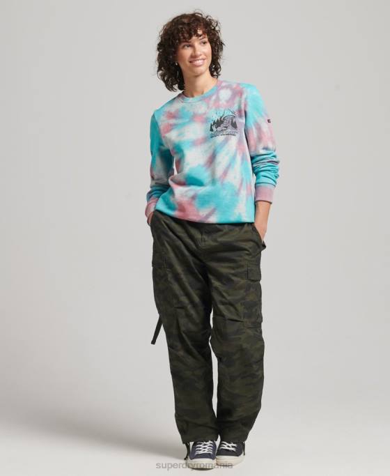 Superdry hanorac grafic în pădure îmbrăcăminte gri femei JX0Z3340