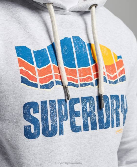 Superdry hanorac grozav în aer liber îmbrăcăminte gri bărbați JX0Z472