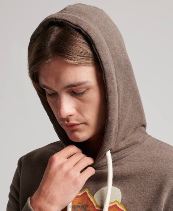 Superdry hanorac grozav în aer liber îmbrăcăminte maro bărbați JX0Z688
