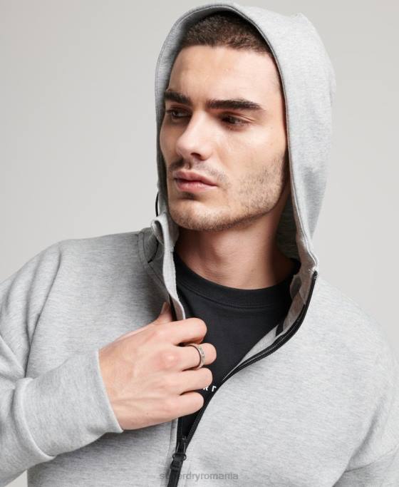 Superdry hanorac gymtech cu fermoar îmbrăcăminte gri bărbați JX0Z677