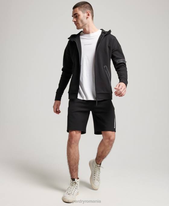 Superdry hanorac gymtech cu fermoar îmbrăcăminte negru bărbați JX0Z562