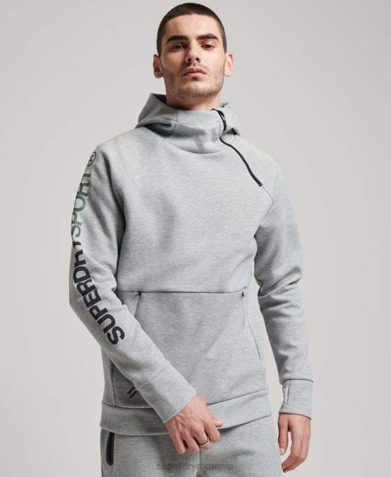 Superdry hanorac gymtech îmbrăcăminte gri bărbați JX0Z536