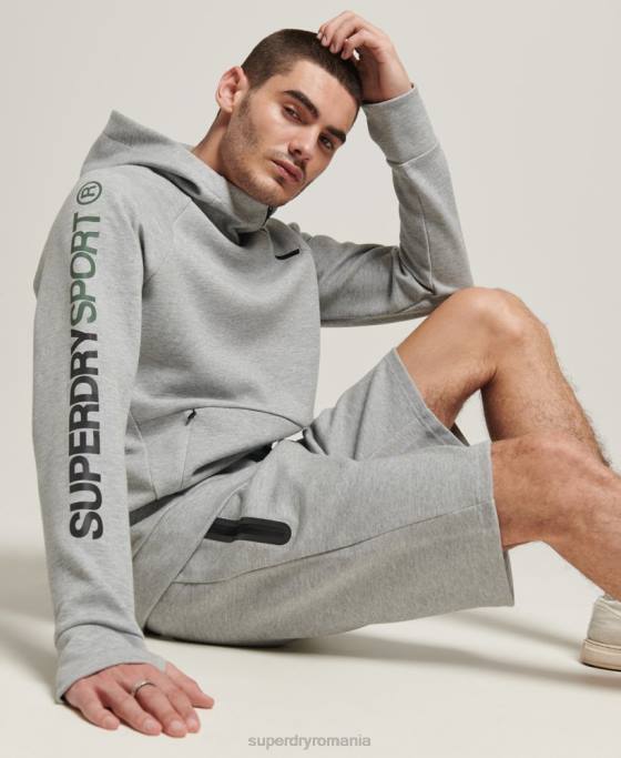 Superdry hanorac gymtech îmbrăcăminte gri bărbați JX0Z536