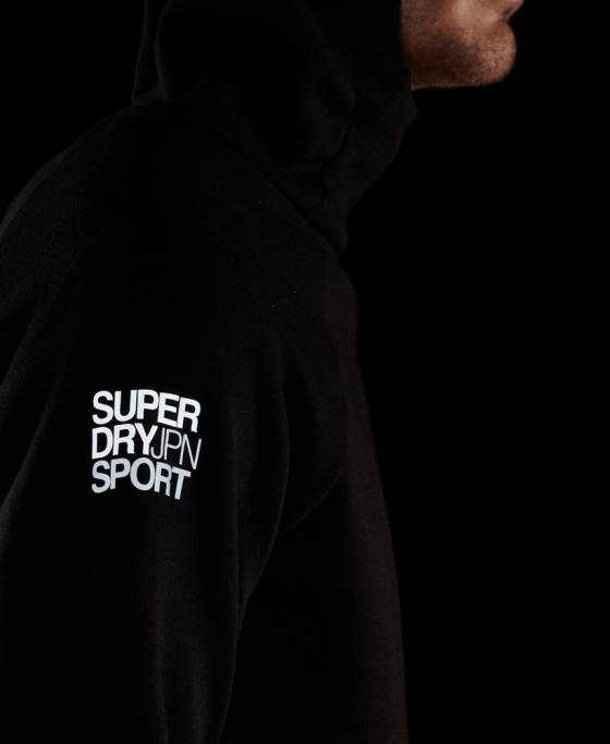 Superdry hanorac gymtech îmbrăcăminte negru bărbați JX0Z683