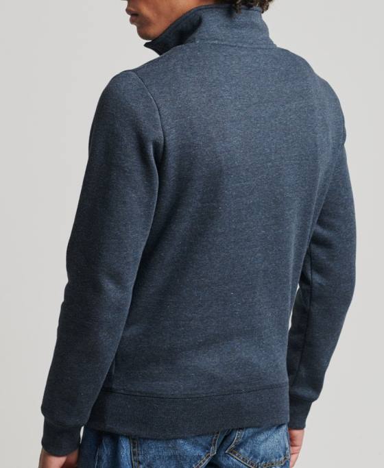 Superdry hanorac henley cu fermoar cu logo vintage din bumbac organic îmbrăcăminte marina bărbați JX0Z5086