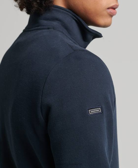 Superdry hanorac henley cu fermoar cu logo vintage din bumbac organic îmbrăcăminte marina bărbați JX0Z5229