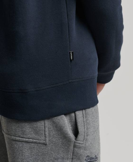 Superdry hanorac henley cu fermoar cu logo vintage din bumbac organic îmbrăcăminte marina bărbați JX0Z5229