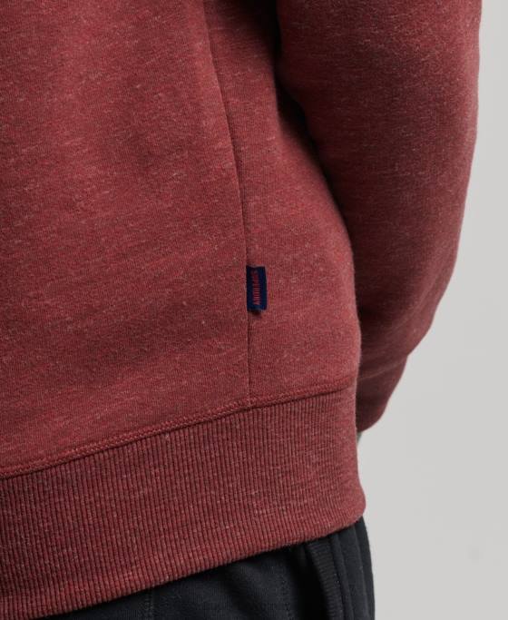 Superdry hanorac henley cu fermoar cu logo vintage din bumbac organic îmbrăcăminte roșu bărbați JX0Z5034