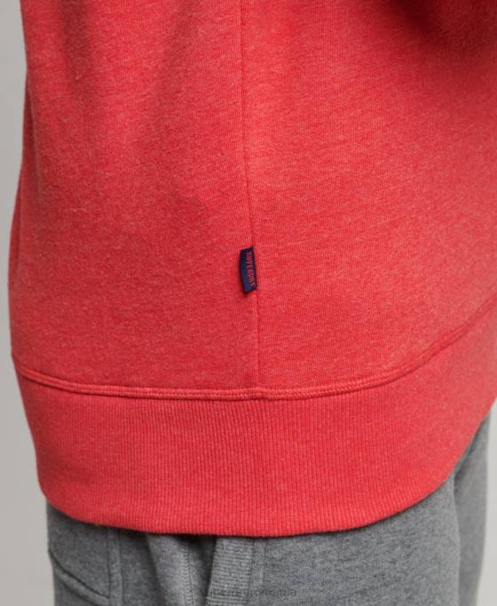 Superdry hanorac henley cu fermoar cu logo vintage din bumbac organic îmbrăcăminte roșu bărbați JX0Z5071