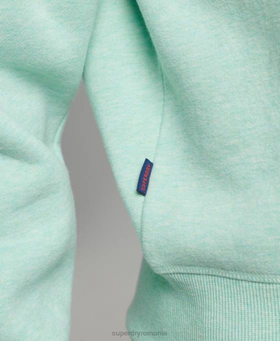 Superdry hanorac henley cu logo vintage din bumbac organic îmbrăcăminte verde femei JX0Z5893