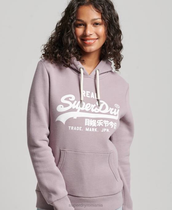 Superdry hanorac impodobit îmbrăcăminte Violet femei JX0Z3346
