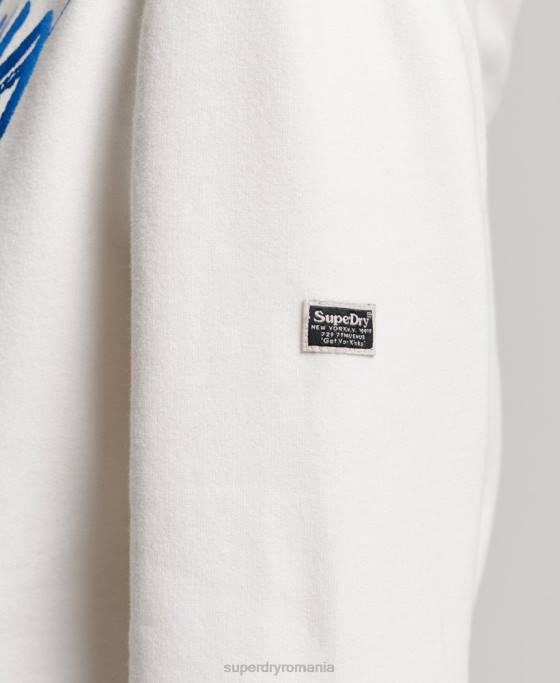 Superdry hanorac impodobit îmbrăcăminte alb femei JX0Z2210