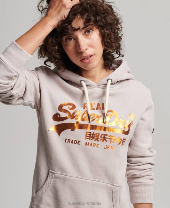 Superdry hanorac impodobit îmbrăcăminte bej femei JX0Z3424