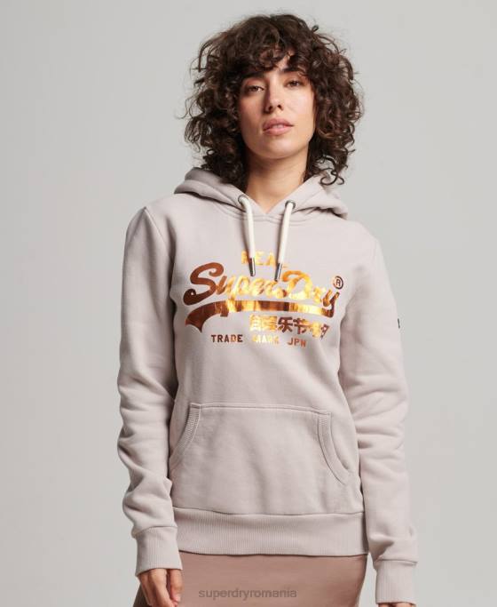 Superdry hanorac impodobit îmbrăcăminte bej femei JX0Z3424