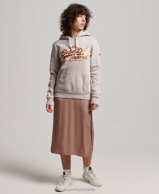 Superdry hanorac impodobit îmbrăcăminte bej femei JX0Z3424