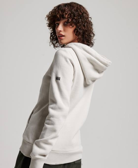 Superdry hanorac impodobit îmbrăcăminte gri deschis femei JX0Z3280