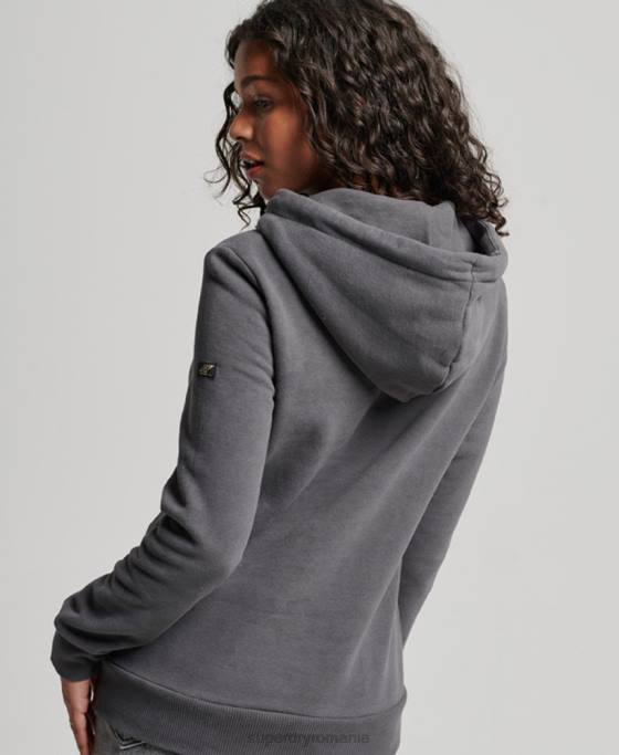 Superdry hanorac impodobit îmbrăcăminte gri inchis femei JX0Z3405