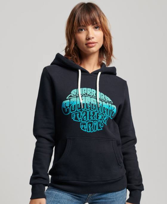 Superdry hanorac impodobit îmbrăcăminte marina femei JX0Z2160