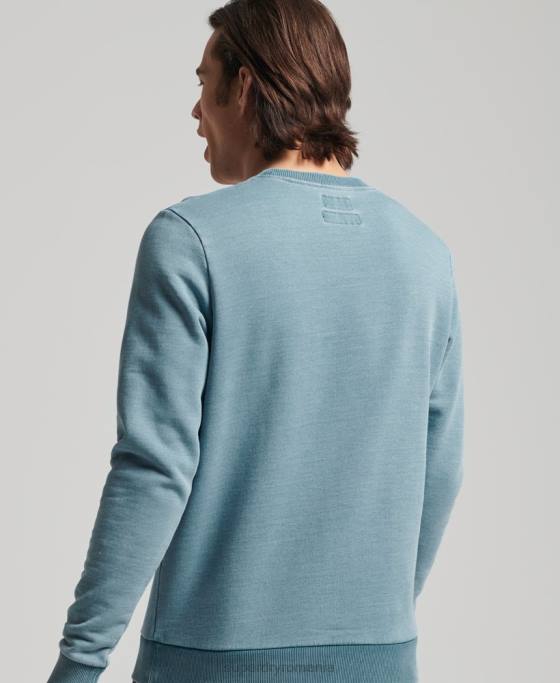 Superdry hanorac indigo crew stil script vintage îmbrăcăminte albastru deschis bărbați JX0Z5018