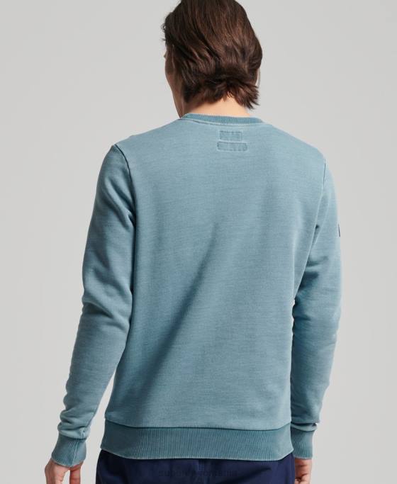 Superdry hanorac indigo crew stil script vintage îmbrăcăminte albastru deschis bărbați JX0Z5018