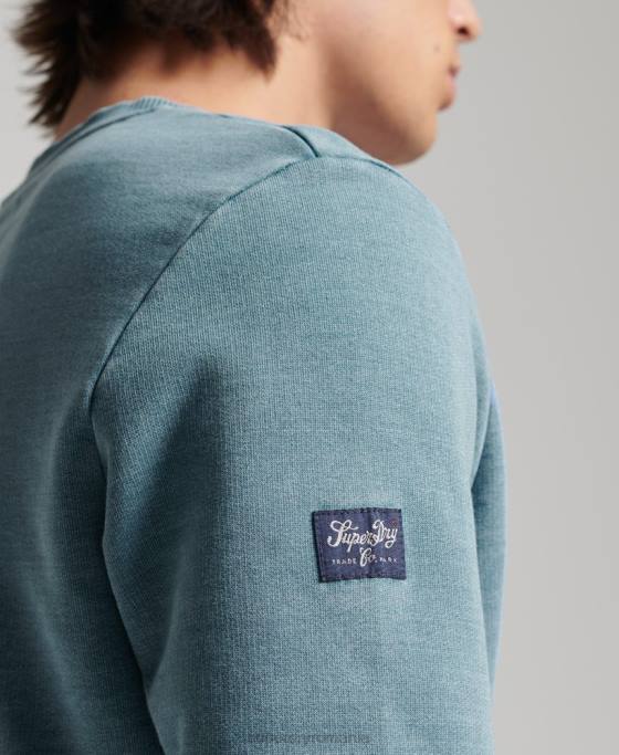 Superdry hanorac indigo crew stil script vintage îmbrăcăminte albastru deschis bărbați JX0Z5018