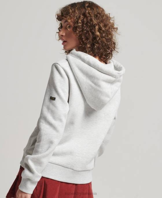 Superdry hanorac japonez cu logo vintage îmbrăcăminte gri deschis femei JX0Z3389