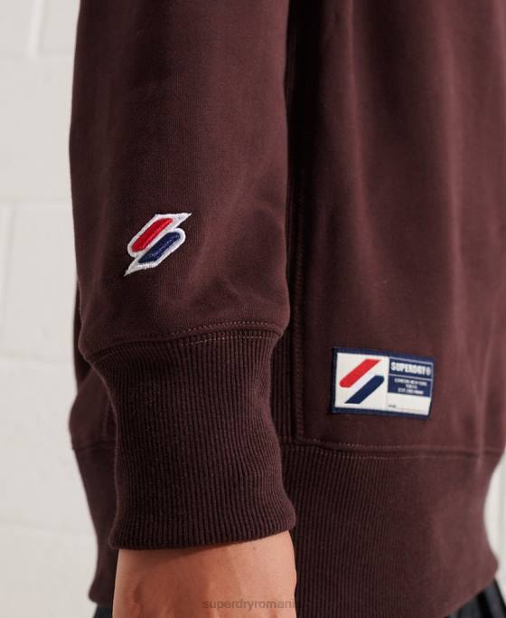 Superdry hanorac la varsity arch loose crew îmbrăcăminte roșu femei JX0Z5935