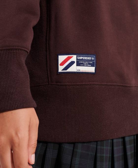 Superdry hanorac la varsity arch loose crew îmbrăcăminte roșu femei JX0Z5935