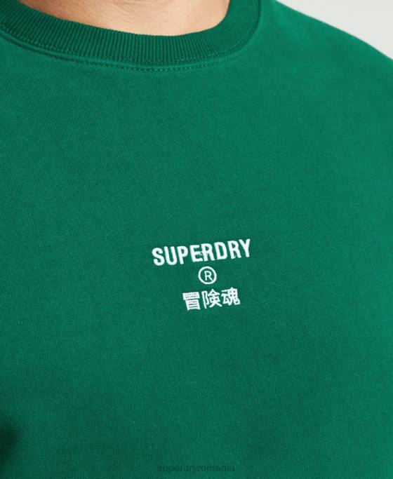 Superdry hanorac largi cu logo brodat îmbrăcăminte verde bărbați JX0Z877