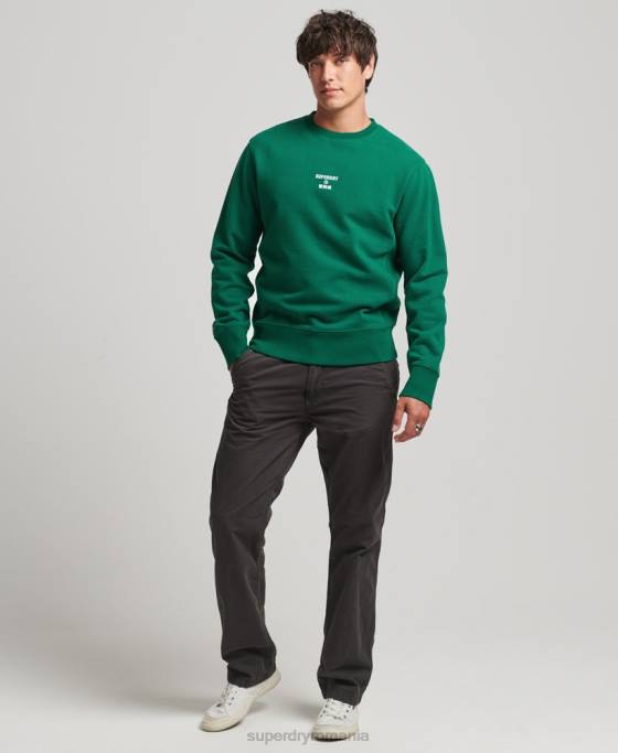 Superdry hanorac largi cu logo brodat îmbrăcăminte verde bărbați JX0Z877