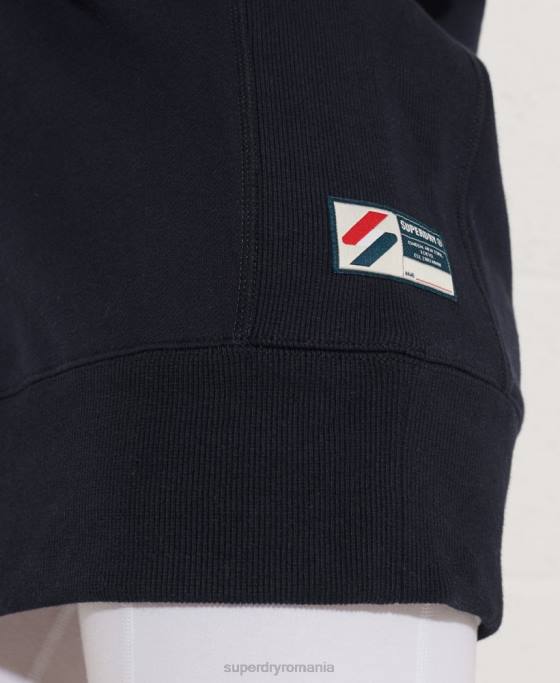 Superdry hanorac largi pentru echipaj code essential îmbrăcăminte marina femei JX0Z6078