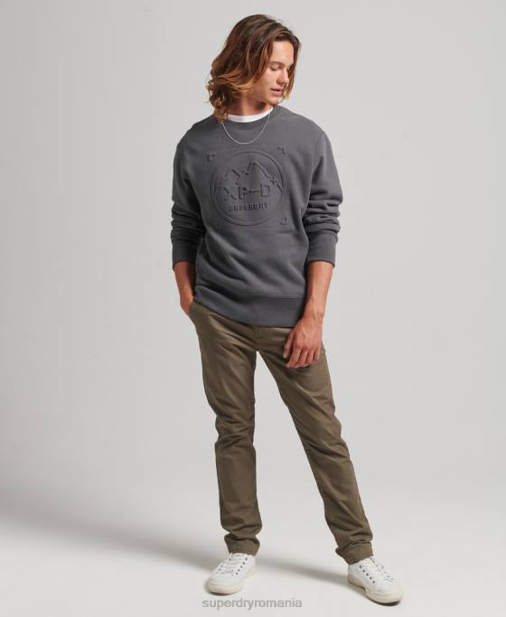 Superdry hanorac largi pentru echipaj expedition îmbrăcăminte gri inchis bărbați JX0Z5000