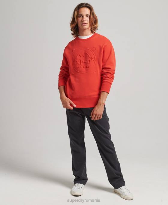 Superdry hanorac largi pentru echipaj expedition îmbrăcăminte roșu bărbați JX0Z5013
