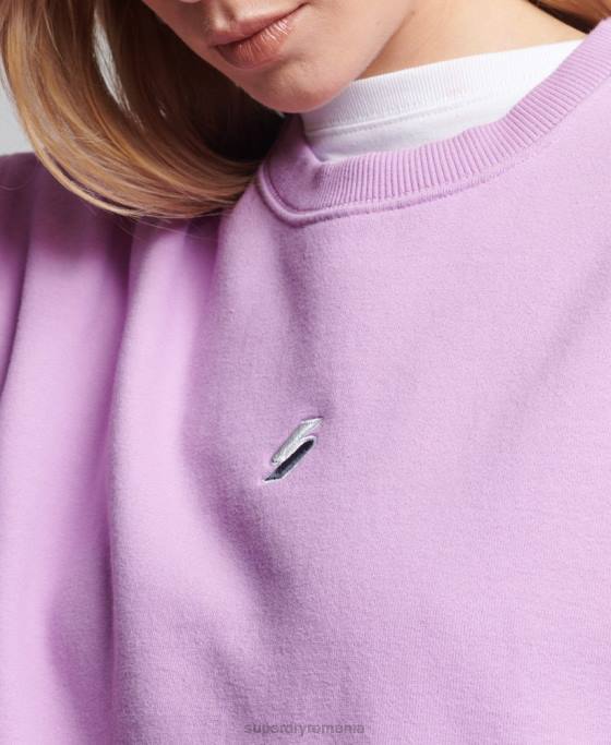 Superdry hanorac liniar supradimensionat cu logo-ul codului îmbrăcăminte Violet femei JX0Z3451