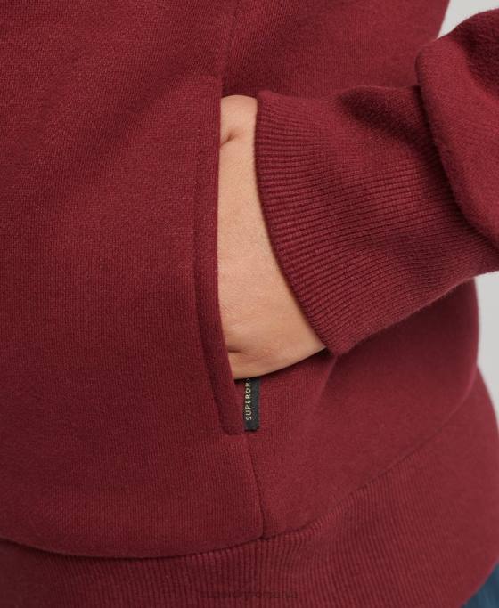 Superdry hanorac lux cu logo brodat îmbrăcăminte roșu femei JX0Z6025