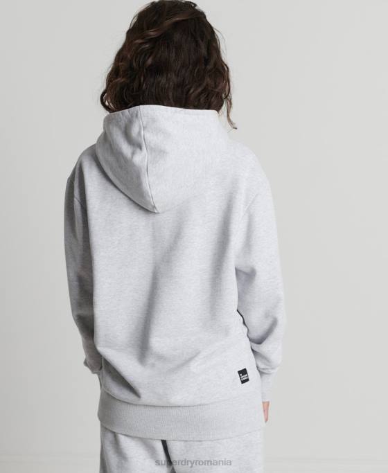 Superdry hanorac mediu reciclat îmbrăcăminte gri deschis femei JX0Z5834