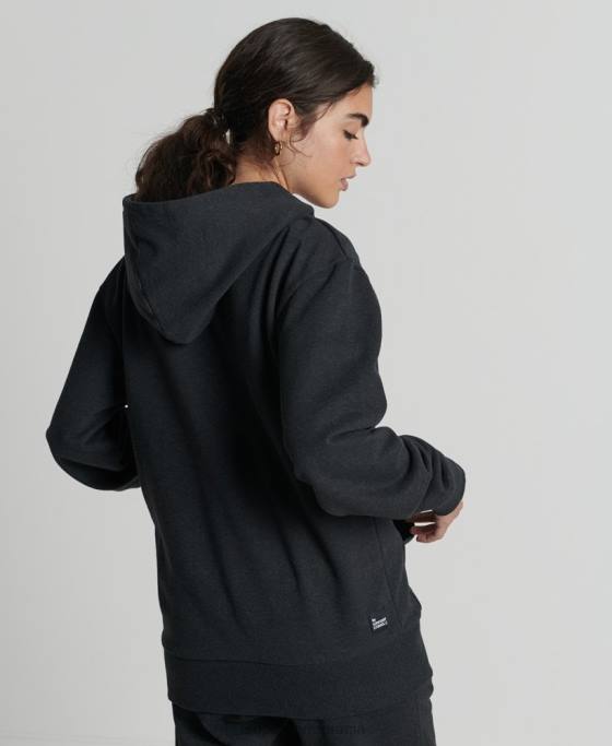 Superdry hanorac mediu reciclat îmbrăcăminte negru femei JX0Z5973