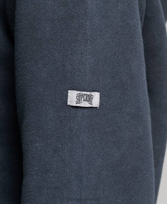 Superdry hanorac metalic marca marca îmbrăcăminte negru femei JX0Z3300