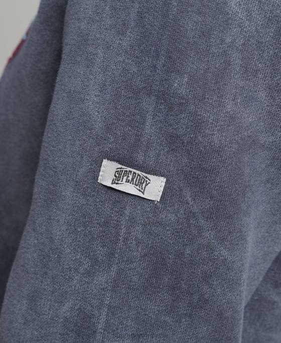 Superdry hanorac metalic marca marca îmbrăcăminte negru femei JX0Z5849