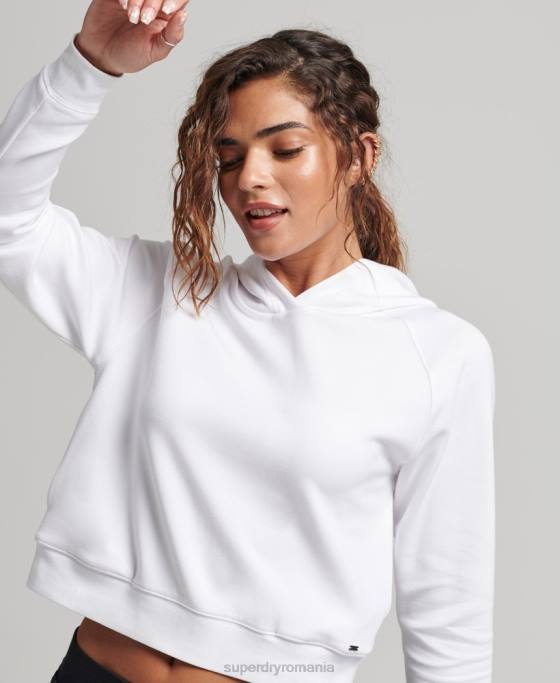 Superdry hanorac moale modal îmbrăcăminte alb femei JX0Z5853