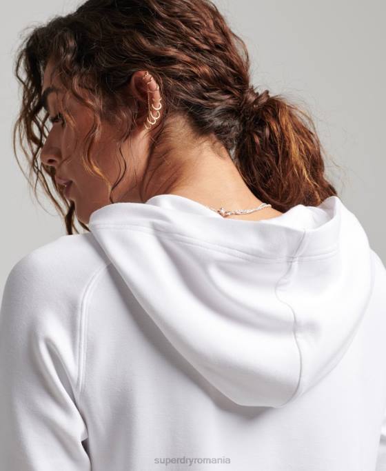 Superdry hanorac moale modal îmbrăcăminte alb femei JX0Z5853